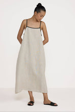 Load image into Gallery viewer, Lovely linen and cotton tie back slip dress