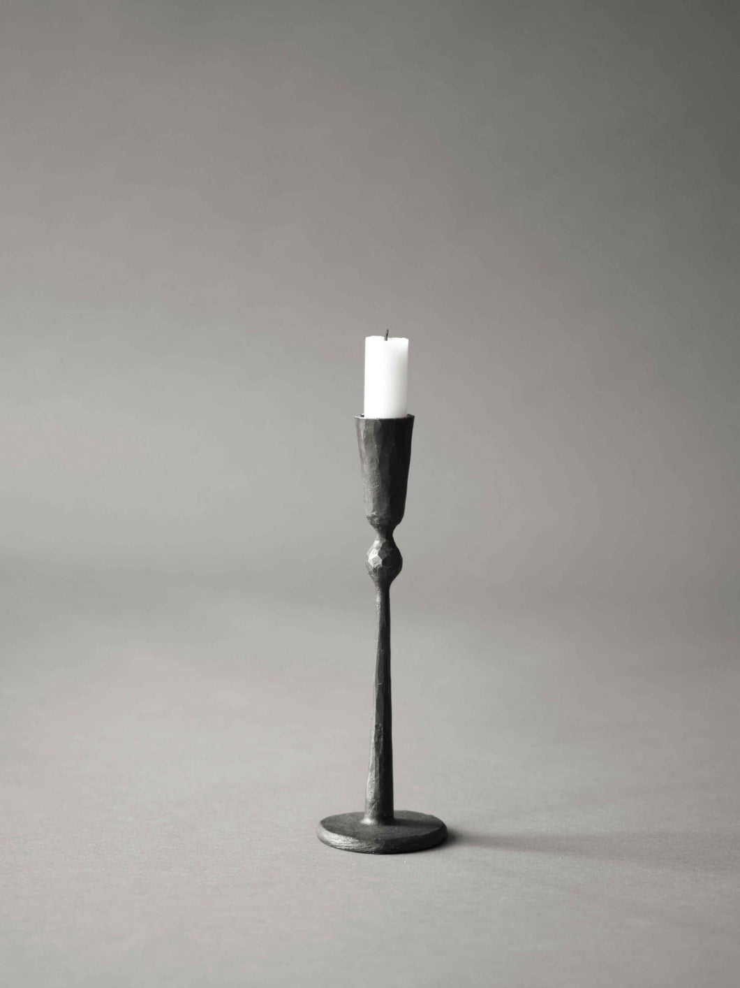 Medium Solid Iron Candlestick
