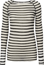 Load image into Gallery viewer, Amalie Sailor Wool Top - Ecru / Black Sailor Stripe: XS