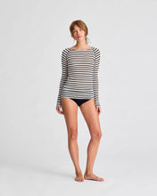 Load image into Gallery viewer, Amalie Sailor Wool Top - Ecru / Black Sailor Stripe: XS