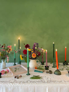 Small Verdigris Candle Holder