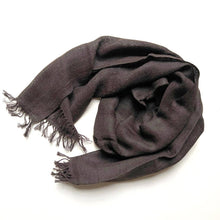 Load image into Gallery viewer, Alpaca Kasardevi Handwoven Shawl | Dark Chocolate Brown
