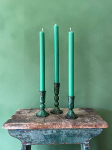Small Verdigris Candle Holder