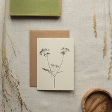 Load image into Gallery viewer, Cow Parsley Botanical Print Greeting Card A6 Recycled 
