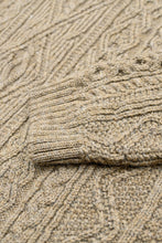 Load image into Gallery viewer, The Freyja British Wool Cable Sweater in Bronze Olive: Medium