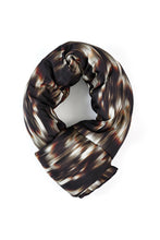 Load image into Gallery viewer, Mini padded scarf in printed silk: Brown Black