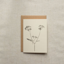 Load image into Gallery viewer, Cow Parsley Botanical Print Greeting Card A6 Recycled 