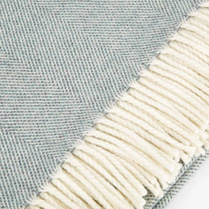 Daydreams - Merino Lambswool Throw - Light Blue
