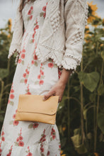 Load image into Gallery viewer, Leather Clutch Bag: Mustard / Gold