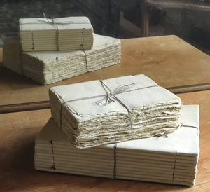 Thick plain old book parchment paper notebook: A5 15 x 20 cm