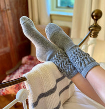 Load image into Gallery viewer, Cosy Alpaca Rib Cushion Socks -Dove Grey / US Size 6-5 - 9.5 / UK 4-7 / EU 37-40