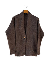 Load image into Gallery viewer, 900 CARDIGAN - Artisan Undyed Wool Spain: Dark Brown / S/M