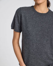 Load image into Gallery viewer, Ellia Cashmere Tee - Dark Grey Melangè: S/M