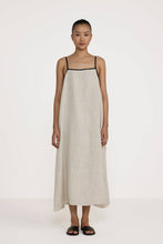 Load image into Gallery viewer, Lovely linen and cotton tie back slip dress