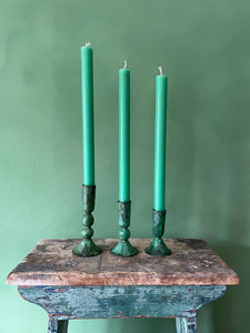 Small Verdigris Candle Holder