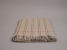 Load image into Gallery viewer, Cotton Handloomed Khadi Throw, Off White No.1: Rose stripe