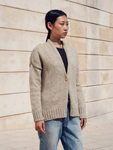 Load image into Gallery viewer, 900 CARDIGAN - Artisan Undyed Wool Spain: Dark Brown / S/M