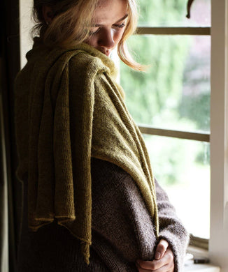 Super Soft and Light Alpaca Jersey Scarf: Moss Green