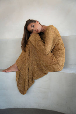 JAGGER DRESS: Gold / One size