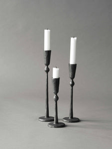 Large Solid Iron Candlestick
