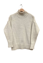 Load image into Gallery viewer, 910 TURTLE NECK KNIT organic wool: Natural white / S/M