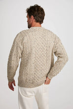 Load image into Gallery viewer, Inishbofin Mens Traditional Aran Sweater -  Flecked Oat: XXL
