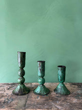 Load image into Gallery viewer, Small Verdigris Candle Holder