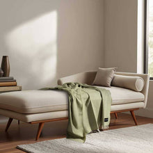 Load image into Gallery viewer, Daydreams - Merino Lambswool Throw - Sage Green