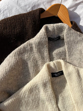 Load image into Gallery viewer, 900 CARDIGAN - Artisan Undyed Wool Spain: Dark Brown / S/M