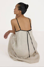 Load image into Gallery viewer, Lovely linen and cotton tie back slip dress