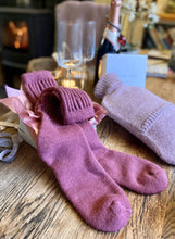 Load image into Gallery viewer, Cosy Alpaca Rib Cushion Socks - 2 SIZES: Ivory / US Size 6-5 - 9.5 / UK 4-7 / EU 37-40