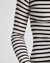 Load image into Gallery viewer, Amalie Sailor Wool Top - Ecru / Black Sailor Stripe: XS