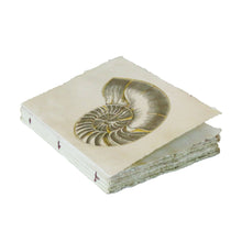 Load image into Gallery viewer, Nautile parchment paper notebook with shell engraving