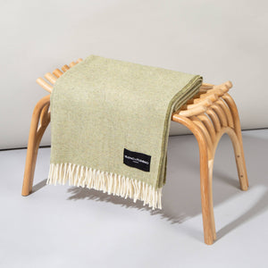 Daydreams - Merino Lambswool Throw - Sage Green