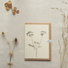 Load image into Gallery viewer, Cow Parsley Botanical Print Greeting Card A6 Recycled 