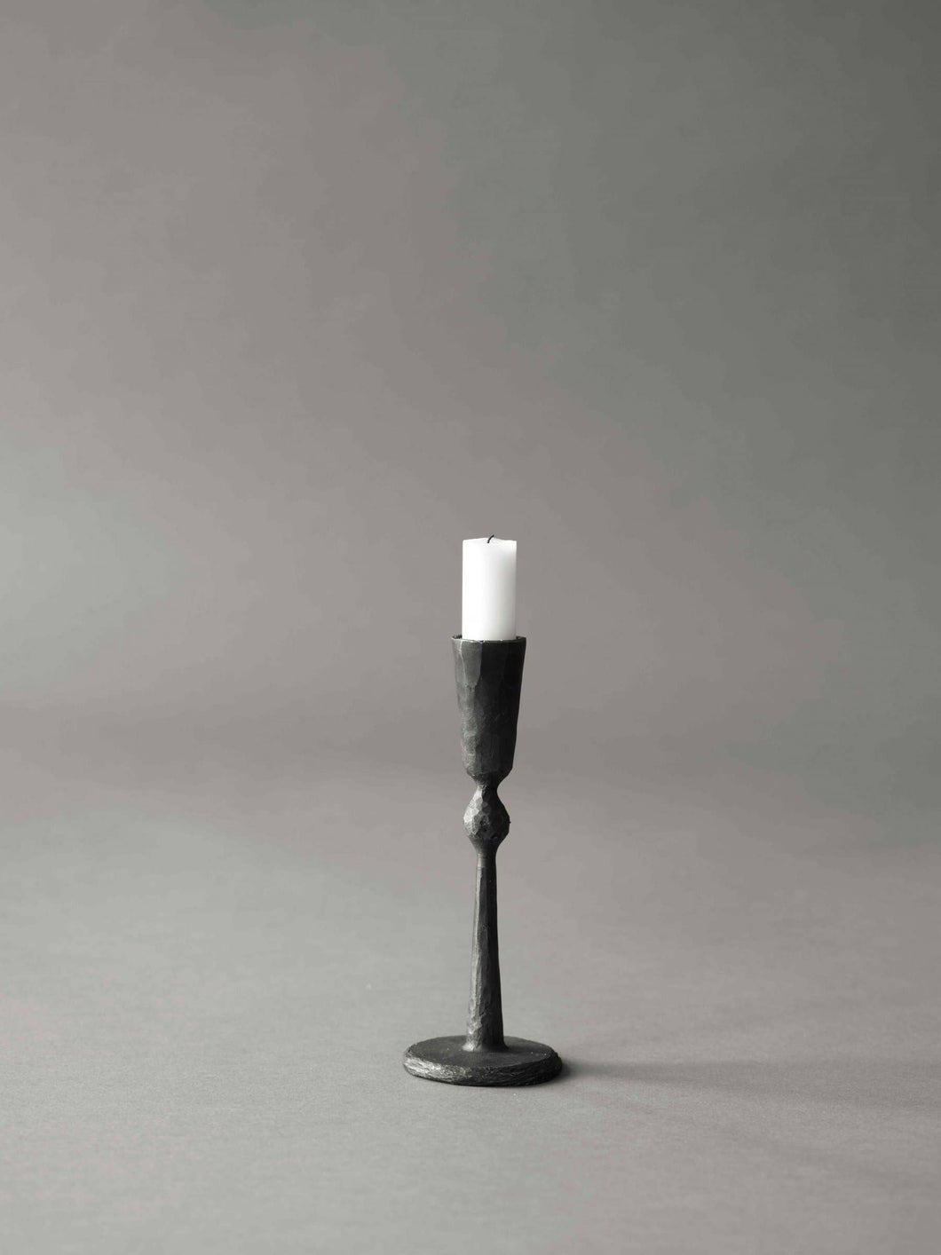 Large Solid Iron Candlestick