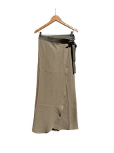 Load image into Gallery viewer, 500 FAVA Wrap skirt in soft organic cotton muslin /linen: Ecru non-dyed white