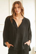 Load image into Gallery viewer, MARRAKESH dashiki in lightweight gauze: Black / P/S
