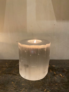 Selenite Candle Holder